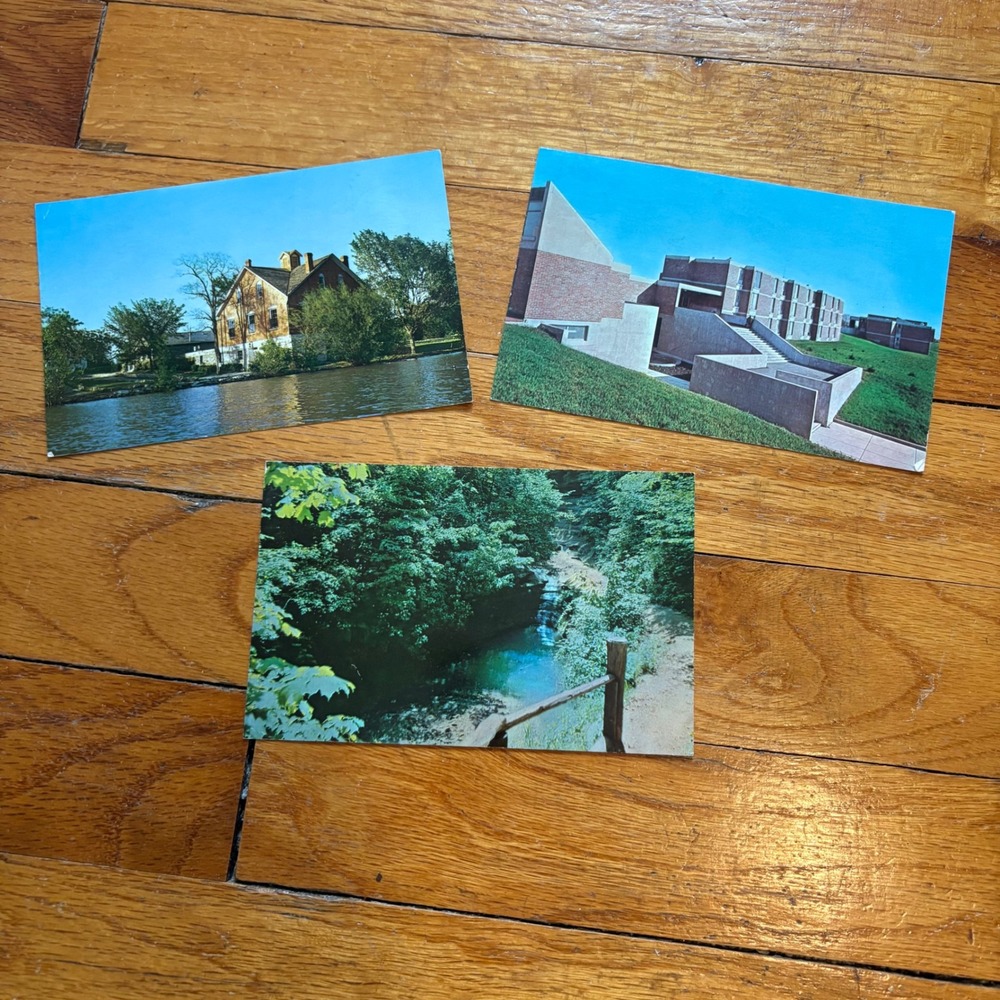 Vintage Illinois Postcards Lot 3 Postcards Multicolor Starved Rock Nauvoo